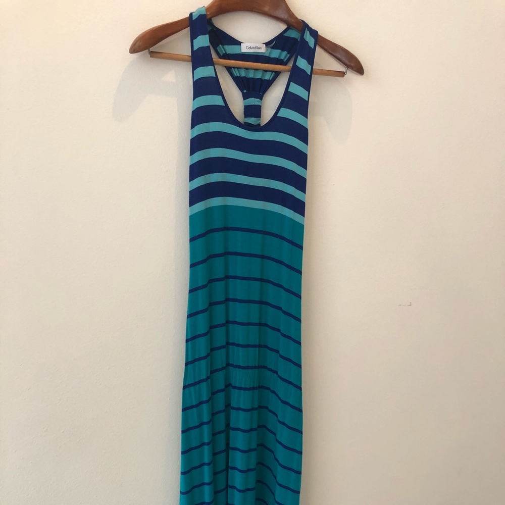 Calvin Klein Stripped Maxi Dress